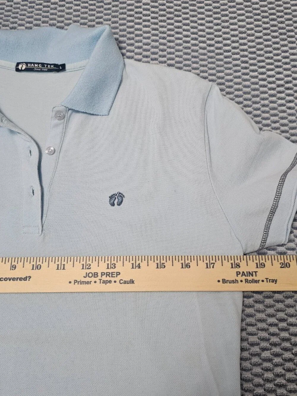 Hang Ten Women's Baby Blue Cotton Polo Shirt - Size Large - Picture 6 of 7